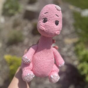 háčkovaná hračka Brachiosaurus Honey ručne robená hračka pre deti Elian Nicky