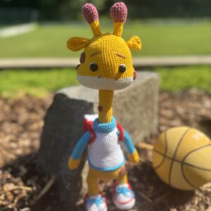 háčkovaný basketbalista Brian pre deti ručne robená hračka